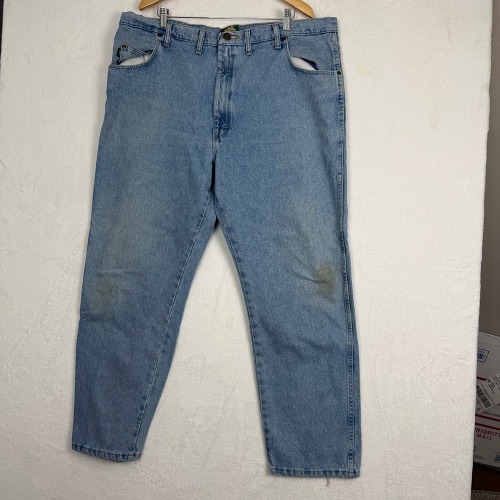 Cabela’s Roughneck Jeans 44x32 Relaxed Fit Light Wash Workwear Denim
